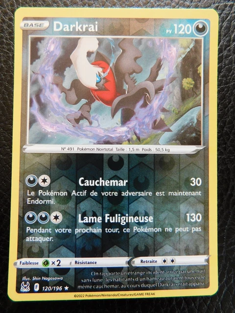 Coffret 10 Cartes Pokémon - Darkrai 120/196 Holo/Reverse Aléatoire + 9 Cartes Supplémentaires