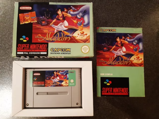 aladdin disney super nintendo SNES complete FRG notice FRA PAL CIB 100% original