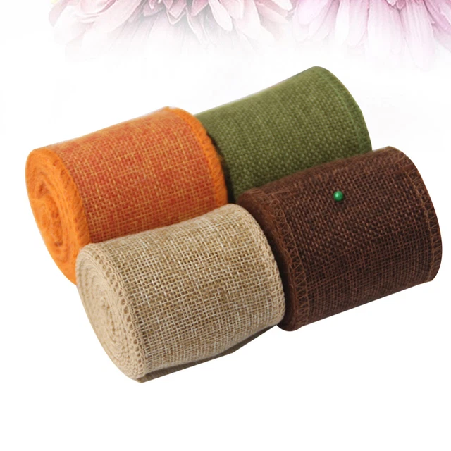 4 rollen von Weihnachten Verpackung Band Organza Band für Party Sackleinen Band