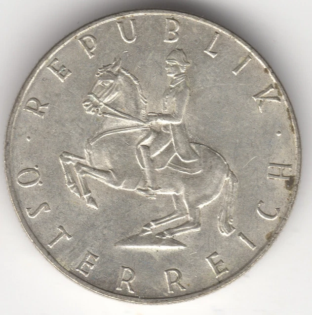 1961 Austria Silver 5 Schilling Coin
