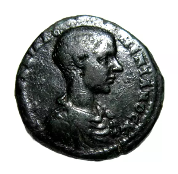 Moesia, Nicopolis. Ae 26. Diadumenian, Caesar 217-218 Ad. Demeter Reverse.