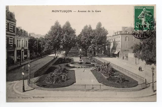 MONTLUCON allier CPA 03 L' avenue de la gare