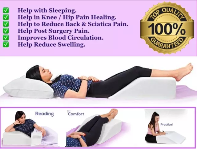 Elevating Leg Wedge Pillow for Back Hip Knee Pain & Maternity Pregnancy Support