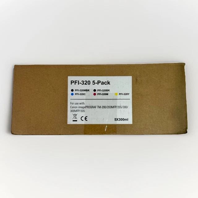 Kit 5 Cartouches D'Encre Compatible Canon PFI-320 - 300 ML | Pour ImagePROGRAF TM-255, TM-350, TM-300, Etc.
