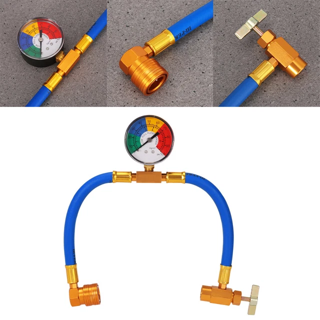 CAR AIR CONDITIONING AC R134A Refrigerant Recharge Measuring Hose With Gauge USA 15.69 PicClick