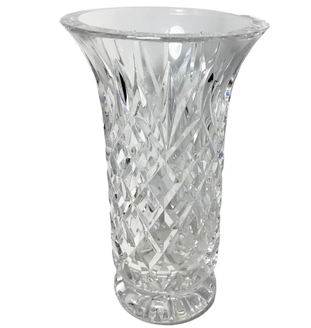 WATERFORD CRYSTAL VASE Flared Ireland Cut Glass 8.5 Inches Tall Vintage
