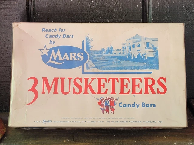 Mars Three Musketeers Candy Bar Old Vintage Box
