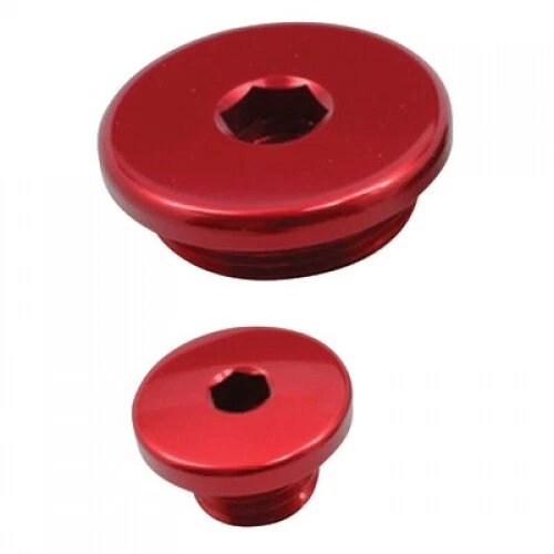Works Connection Engine Plug Kit Red 24-595 for Motorcycle
