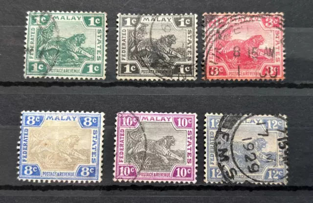 MALAYA stamps GB Federated 1906 - 1922 Tiger / used, 1 NG / MR573