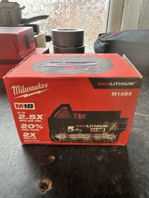 GENUINE NEW MILWAUKEE M18 5.0Ah Redlithium-Ion Battery £48.04 - PicClick UK