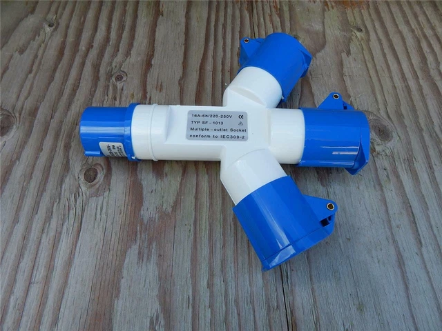 AC Secteur 3 Voie Séparateur 3 Prise Viseur Adaptateur pour Touring Camping