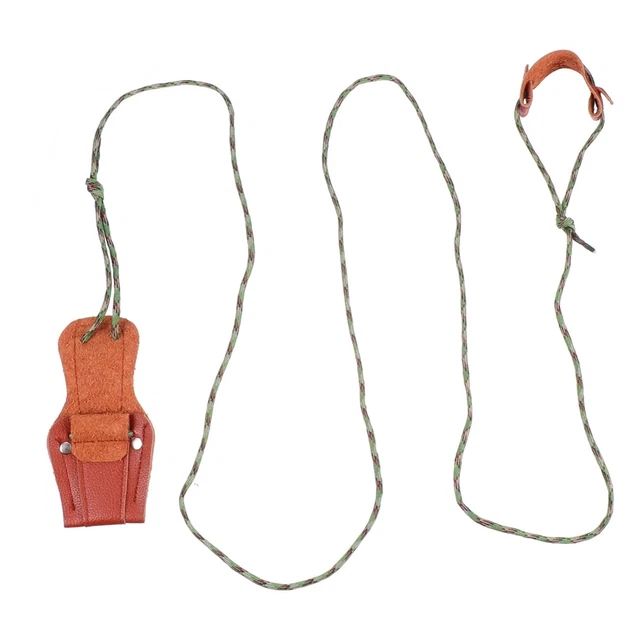 Fiocco arco corda arco lungo forniture tiro con l'arco fai da te pelle di mucca marrone