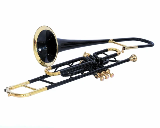 TROMBONE Bb PITCH BEAUTIFULL BLACK COLOR INSTRUMENT SALE ON