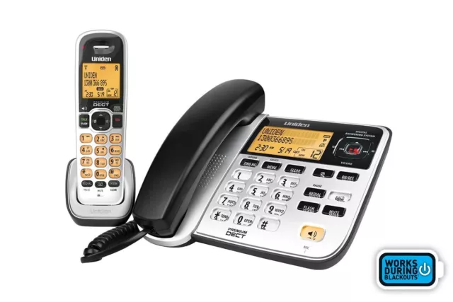 Uniden DECT 2145+1 Premium Corded & Cordless 2-in-1 Phone System