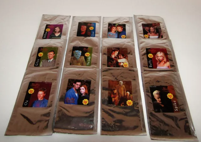 1999 Chupa Chups Buffy The Vampire Slayer Lot Bundle Of (12) Different Stickers