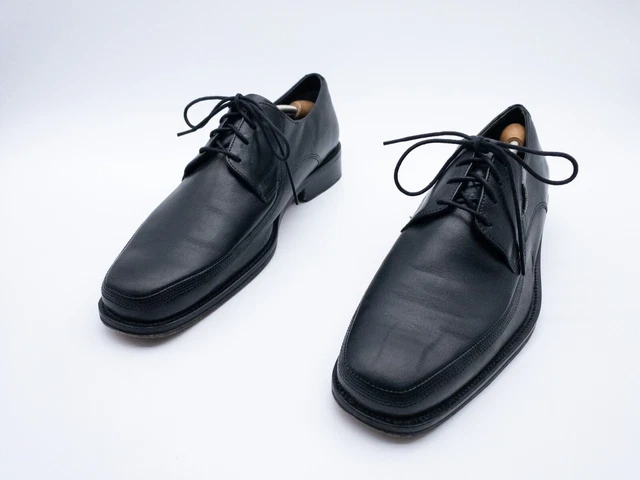 Chaussures Homme Habillées Noires – Taille 45, Cuir Verni – Style Richelieu Pour Costume/mariage – Neuves