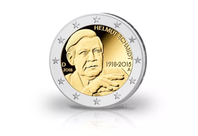 2 Euro 2018 Deutschland Helmut Schmidt Prägestätte A