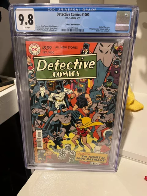 Detective Comics # 1000 CGC 9.8 Michael Cho 1950's Variant Cover