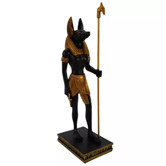 Anubis ägyptischer Gott stehend schwarz-gold 17,5cm