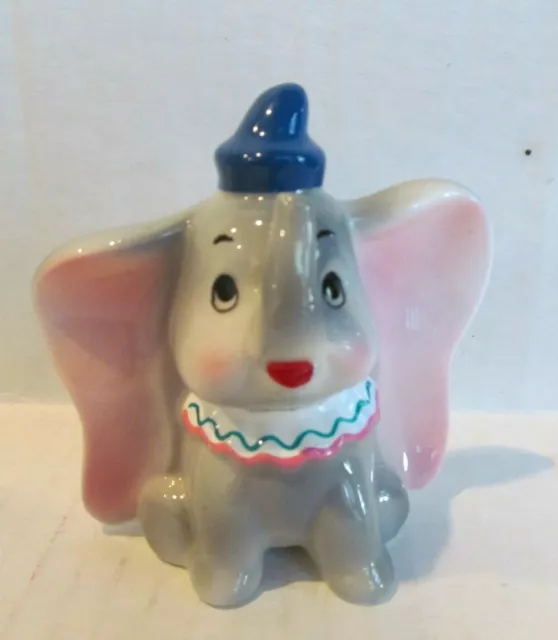 Walt Disney Productions Dumbo Blue hat Elephant Ceramic Figurine  Japan Vintage