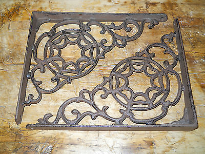 2 Cast Iron Antique Style LARGE WEB Brackets, Garden Braces Shelf Bracket