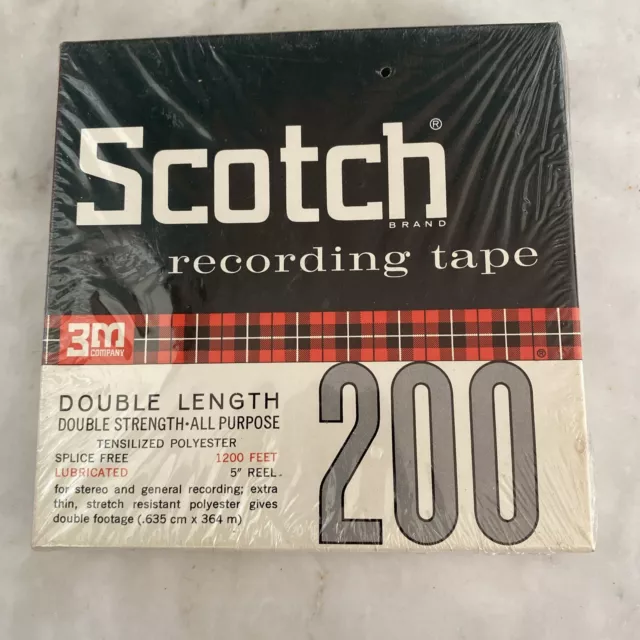 Vintage NOS Scotch Reel to Reel Recording Tape 200 1/4 in 1200 ft.