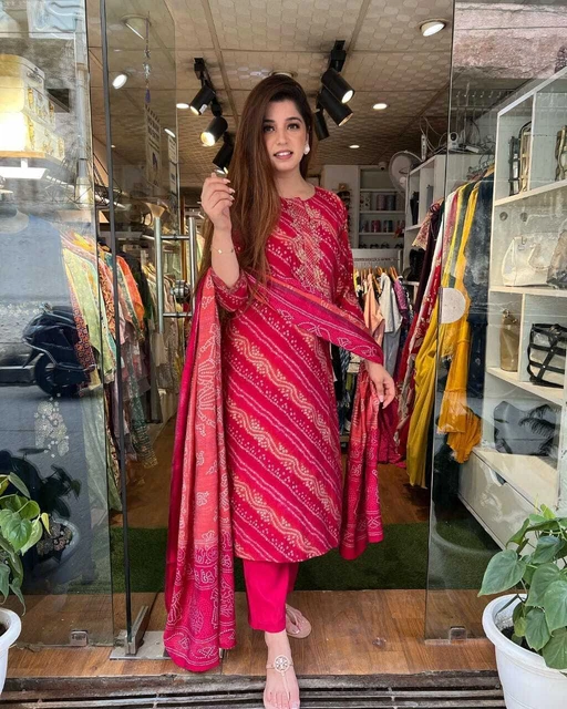 Set pentole donna designer Salwar Kameez Dupatta matrimonio palazzo Kurta Diwali Kurti