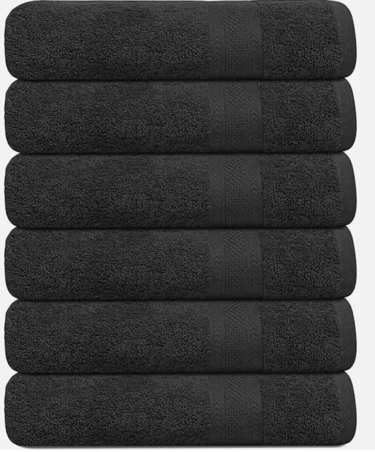 Set of 6 Extra Large Cotton Bath Towels For Bathroom Absorbent Shower Towel Bulk