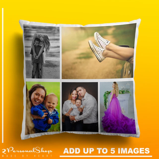 Foto Personalizzata Federa Cuscino Inserto Regalo fino A 5 Immagini