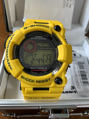yellow g shock frogman
