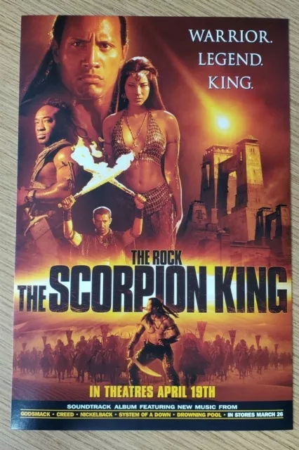 The Rock The Scorpion King 2002 Film Theater Promo Flyer