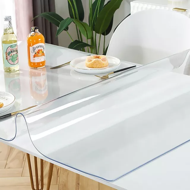 PVC Tablecloth Protector 107X213.4CM Clear Plastic Table Cloth Cover Transparent