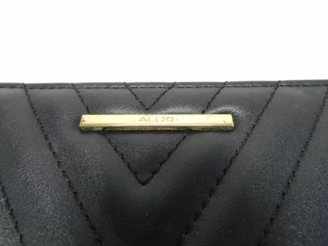 Aldo Alirwen Black Clutch Purse Zipper Closure Very Nice 8 x 4 1/2 2