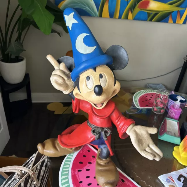 Disney Fantasia Sorcerers Apprentice Mickey Big Fig Statue - 21" Tall