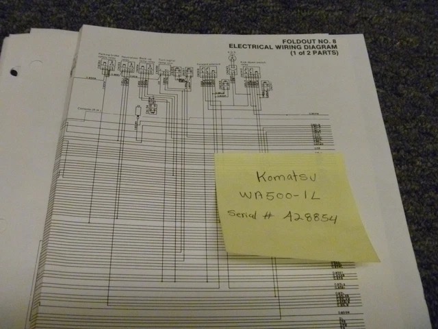 KOMATSU WA180-1LC WHEEL Loader Electrical Wiring Diagram Schematic