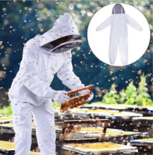 Professional Beekeeper Suit Bee Keeping All Body Hooded Beekeeping Coat UK