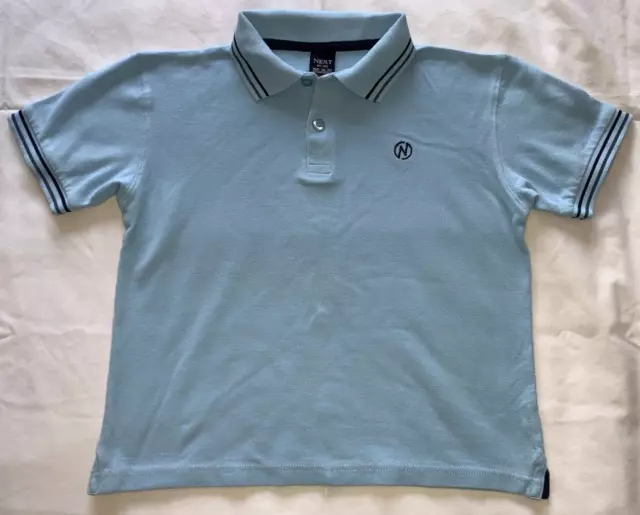 Boys pale blue polo shirt by Next age 5 years BNWOT.