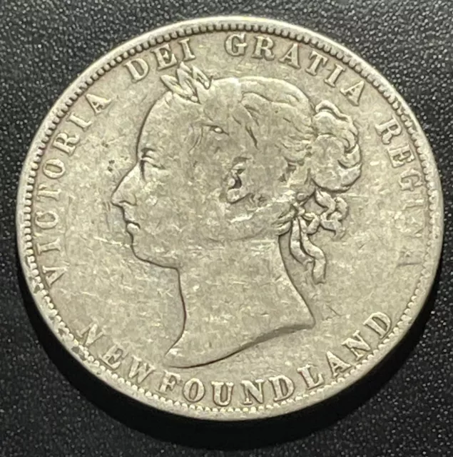 Canada (Newfoundland) 1899 (Wide 9) 50 Cents Silver Coin