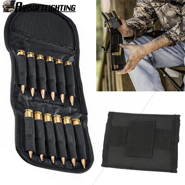 ACEXIER 12 Ronde Opvouwbare Munitie Carrier Belt Bag Gun Bullet Holder Hunting Rifle Bullet Cartridge Carrier Gewatteerde Houder Molle Shell Pouch