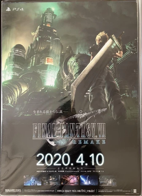 FINAL FANTASY VII Remake Promo Poster B2 Rare Original Square Enix
