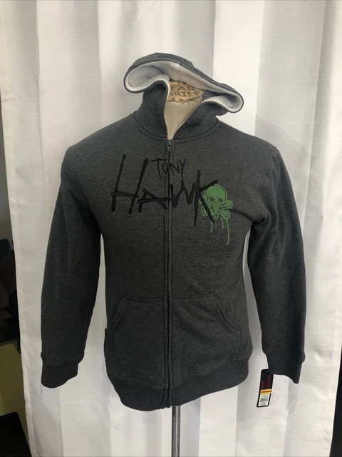 New Nwt Tony Hawk Sweatshirt Hoodie Gray Skateboard Brand Childrens Youth  Large