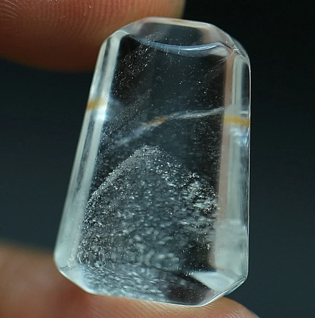 21.4ct 100% Natural White Ghost "pyramid" Crystal Quartz Pendant Polished