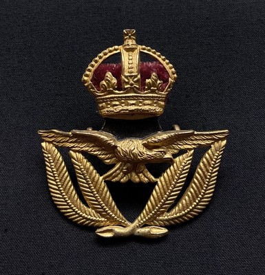 ORIGINAL RAF OFFICER Cap Badge WW2 Eagle WWII Hat Royal Air Force ...