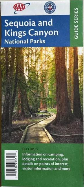New AAA SEQUOIA KINGS CANYON NATIONAL PARK ROAD MAP  California CA  Highway Tour