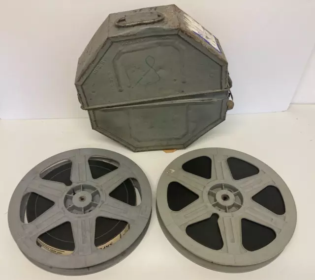 35mm Movie Film Reel Canister 2 Reel Vintage