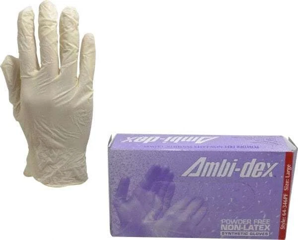 100 Pack PIP 64-346PF/L Disposable Gloves, Size Large, 5 mil, Synthetic