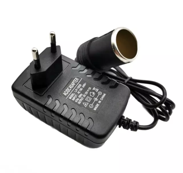 Neu 2A Spannungswandler 230V auf 12V mit Zigarettenanzünder 12V 2A Netzadapter