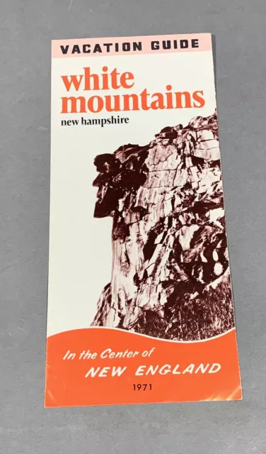 Vintage 1971 Vacation Guide ~  WHITE MOUNTAINS New Hampshire w Map