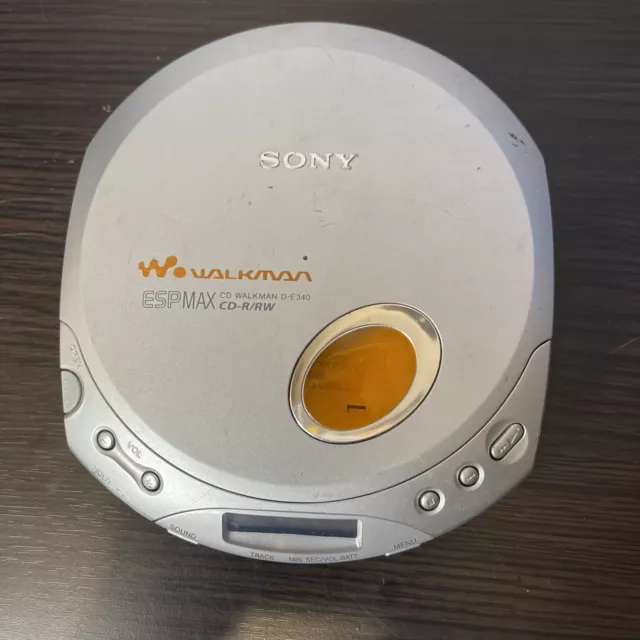 SONY WALKMAN D-E340 ESP MAX CD-R/RW Personal Portable CD Player