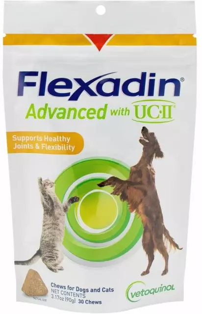 Vetoquinol Flexadin Advanced Soft Chews with UC-II - 30 Soft Chews - for Joints